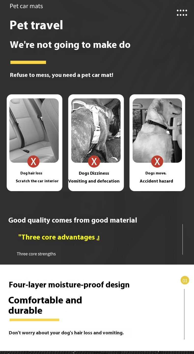 Rear Car Pet Mat - Comfortable Traveling Solution for Your Furry Friend!