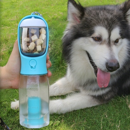 Portable 3-in-1 Pet Water bottle, Food Container & Garbage Roll