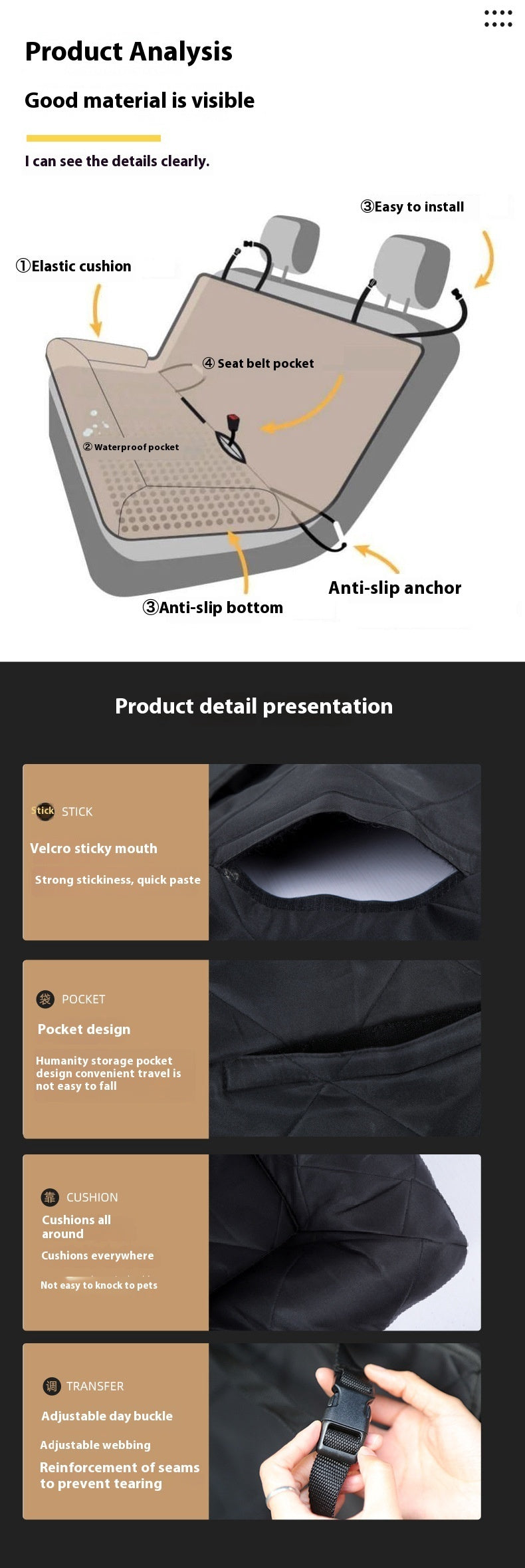 Rear Car Pet Mat - Comfortable Traveling Solution for Your Furry Friend!