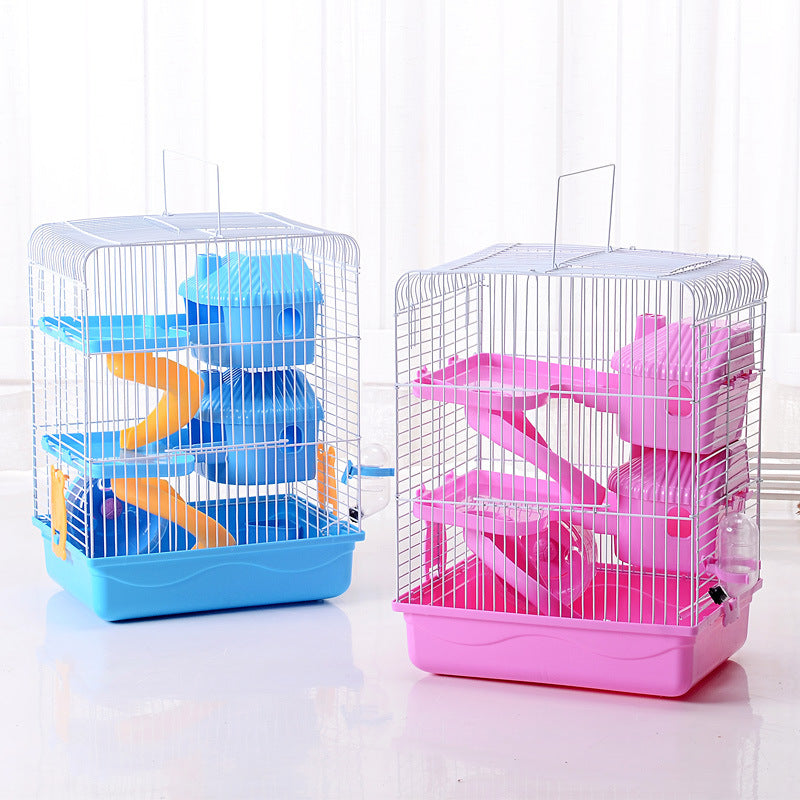 LuxeVilla Three-Storey Hamster Cage