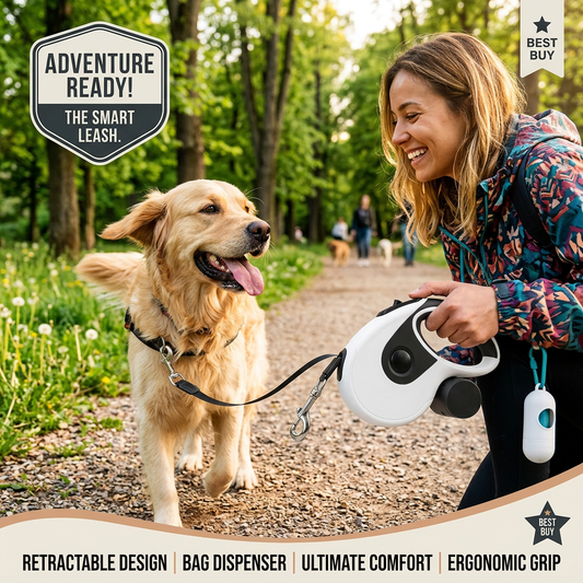 2-in-1 Retractable Pet Leash