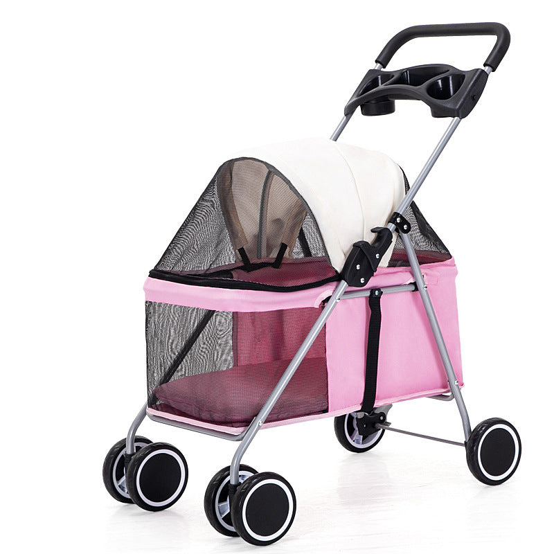 EasyRoll™ Pet Stroller - Lightweight, Foldable, and Perfect for Your Furry Friend's Adventures