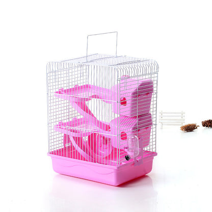 LuxeVilla Three-Storey Hamster Cage