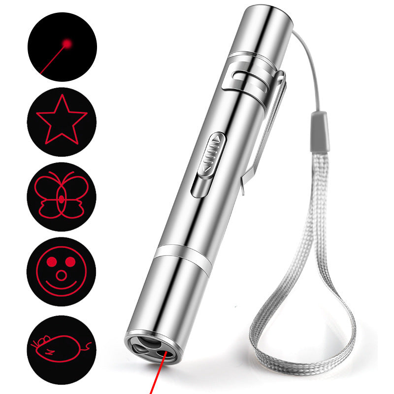 Cat Toy Laser Pointer - 5 Modes, USB Recharge