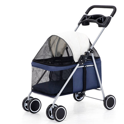 EasyRoll™ Pet Stroller - Lightweight, Foldable, and Perfect for Your Furry Friend's Adventures